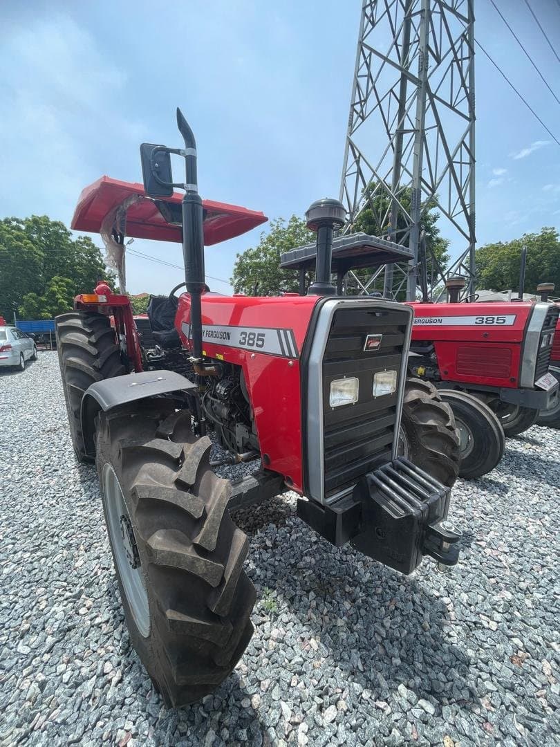 Massey Ferguson 385 tractors parked in the supply yard
