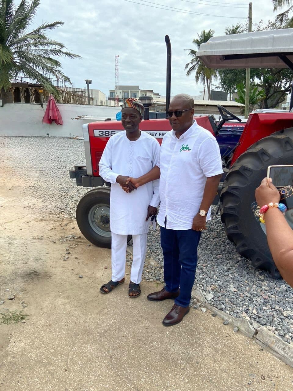 Laluna Enterprise presenting a Massey Ferguson tractor to H.E. John Dramani Mahama, President of the Republic of Ghana